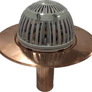 Copper 3-Bolt New Installation Drains - Recessed Deck